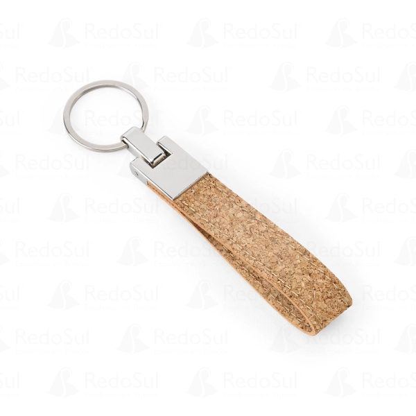 Conjunto de Caneta e Chaveiro em Metal e Cortiça Personalizado